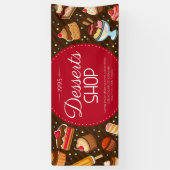 Ice crème-winkel spandoek (Verticaal)