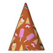 Ice crème zomerpatroon Birthday Party Feesthoedjes (Rechts)