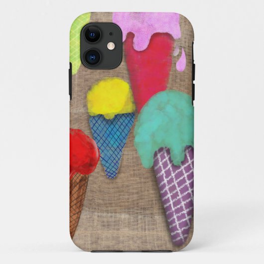 Ice-crèmedessert iPhone/iPad case (Achterkant)