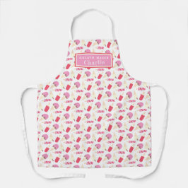 Ice crèmezetster, gepersonaliseerd lolly cons patr schort