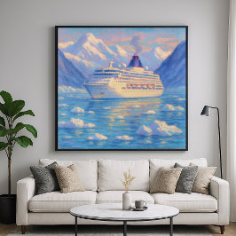 Ice Cruise - Pastel schilderstijl kunst Poster
