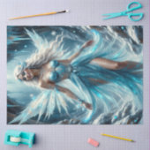 Ice Crystal Fairy Decoupage Paper – Winter Fairy  Tissuepapier (Craft)