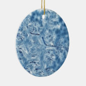 Ice Crystal Fractal Snowflake, bevroren Keramisch Ornament (Rechts)