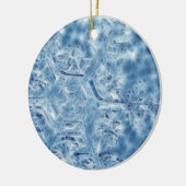 Ice Crystal Fractal Snowflake, bevroren Keramisch Ornament (Links)