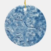 Ice Crystal Fractal Snowflake, bevroren Keramisch Ornament (Achterkant)