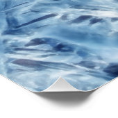 Ice Crystal Fractal Snowflake, bevroren Poster (Hoek)