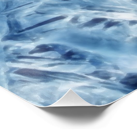 Ice Crystal Fractal Snowflake, bevroren Poster (Hoek)