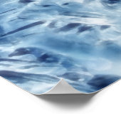 Ice Crystal Fractal Snowflake, bevroren Poster (Hoek)