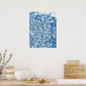 Ice Crystal Fractal Snowflake, bevroren Poster (Keuken)