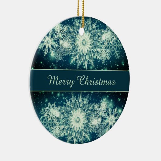 Ice Crystal Holiday Keramisch Ornament (Rechts)