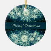 Ice Crystal Holiday Keramisch Ornament (Voorkant)