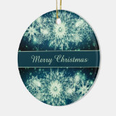 Ice Crystal Holiday Keramisch Ornament (Links)