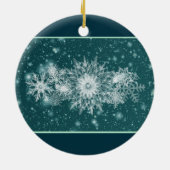 Ice Crystal Holiday Keramisch Ornament (Achterkant)