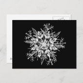 Ice crystal snowflak briefkaart (Voorkant / Achterkant)