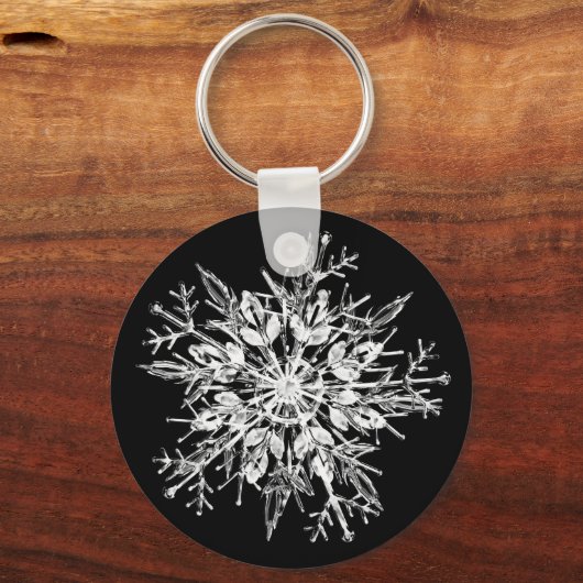 Ice crystal snowflak sleutelhanger (Voorkant)