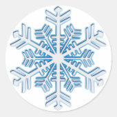 Ice Crystal Snowflake Sticker (Voorkant)