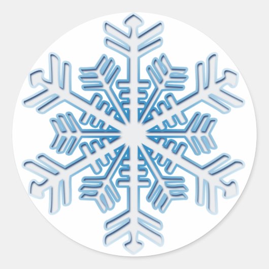 Ice Crystal Snowflake Sticker (Voorkant)
