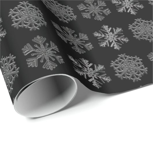  Ice Crystals Elegant Patroon Cadeaupapier (Rol Hoek)