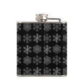 Ice Crystals Elegant Pattern Monogram Heupfles (Achterkant)