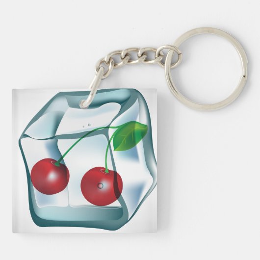 Ice Cube Cherries Sleutelhanger (Achterkant)
