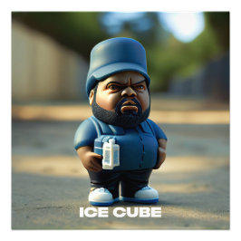 ICE CUBE Portret Fun Art Foto Afdruk