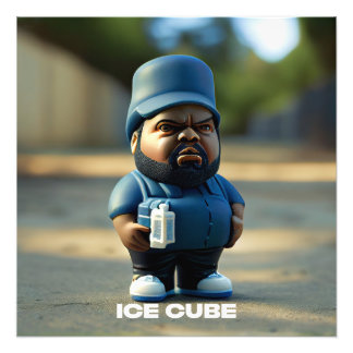 ICE CUBE Portret Fun Art Foto Afdruk