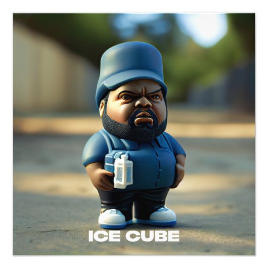 ICE CUBE Portret Fun Art Foto Afdruk (Voorkant)