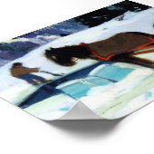 Ice Cutting, Clarence Gagnon Poster (Hoek)