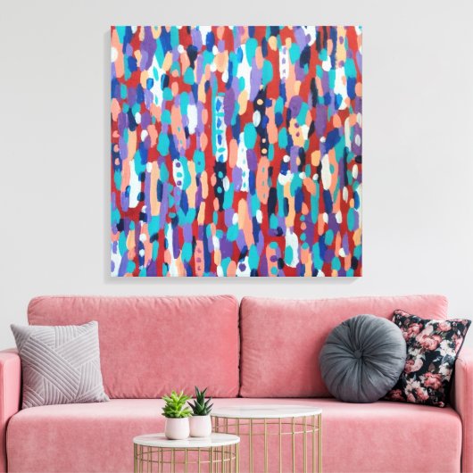 Ice Dance Abstract Canvas Afdruk (Insitu (Woonkamer))