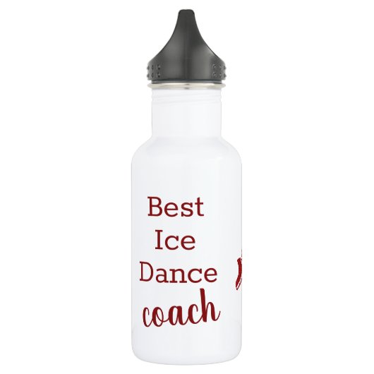 Ice Dance coach waterfles - rood sparren Waterfles (Links)