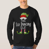 Ice Dancing Elf Groep Kerst Pyjama Party T-shirt (Voorkant)