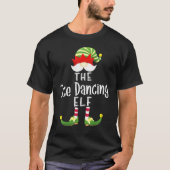 Ice Dancing Elf Groep Kerst Pyjama Party T-shirt (Voorkant)