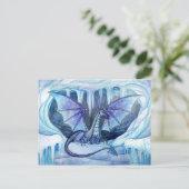 Ice Dragon Briefkaart van Molly Harrison (Staand voorkant)