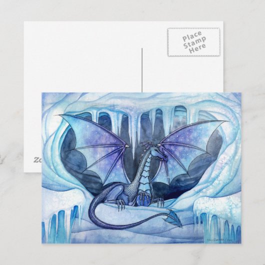 Ice Dragon Briefkaart van Molly Harrison (Voorkant / Achterkant)