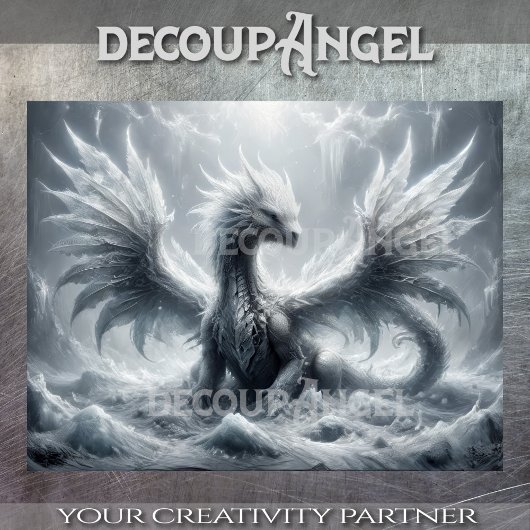 Ice Dragon -Decoupage- Tissuepapier