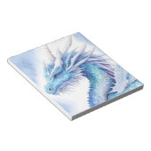 Ice Dragon in Light Blue Waterverf Notitieblok (Schuin)