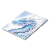 Ice Dragon in Light Blue Waterverf Notitieblok (Linkerzijde)