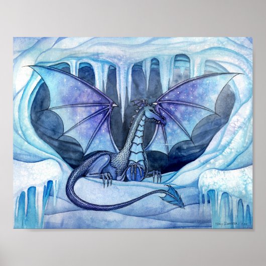Ice Dragon Poster van Molly Harrison (Voorkant)
