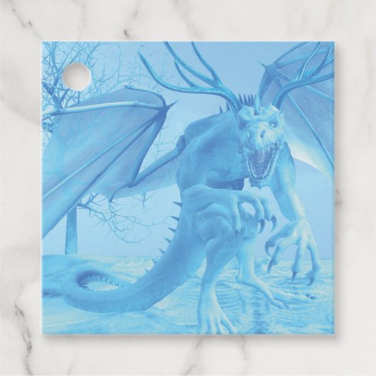 Ice dragon with antlers bedankjes labels (Voorkant)