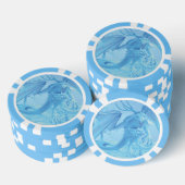 Ice dragon with antlers. Personalized Poker Chips (Opstapeling)