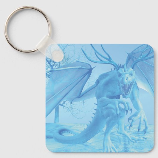 Ice dragon with antlers sleutelhanger (Voorkant)