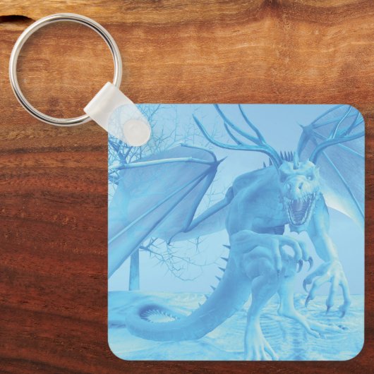 Ice dragon with antlers sleutelhanger (Voorkant)