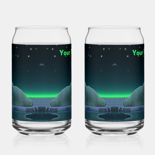 Ice Edge Polar Beer - Alaska Blikvorm Glas (Links)