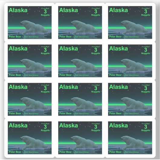 Ice Edge Polar Beer - Alaska Postage Sticker (Voorkant)