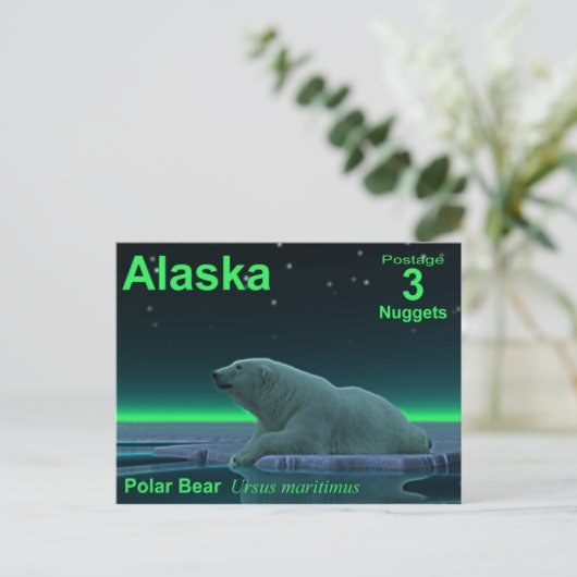 Ice Edge Polar-Beer Briefkaart (Staand voorkant)