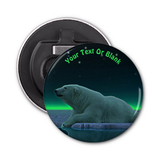 Ice Edge Polar-Beer Button Flesopener (Voorkant)