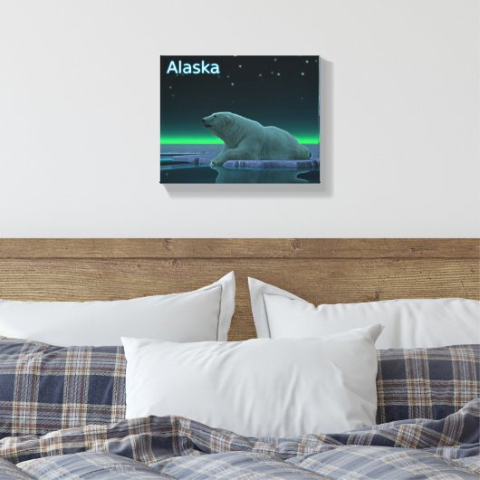 Ice Edge Polar-Beer Canvas Afdruk (Insitu (Slaapkamer))