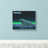 Ice Edge Polar-Beer Canvas Afdruk (Insitu (Houten vloer))
