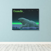 Ice Edge Polar-Beer Canvas Afdruk (Insitu (Houten vloer))