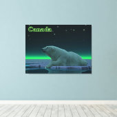 Ice Edge Polar-Beer Canvas Afdruk (Insitu (Houten vloer))